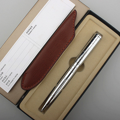 PU kožna torba za olovke Prijenosna mini metalna kemijska olovka Rotirajuća džepna olovka Kemijska olovka Uljna kemijska olovka Uredski pribor