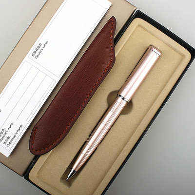 PU kožna torba za olovke Prijenosna mini metalna kemijska olovka Rotirajuća džepna olovka Kemijska olovka Uljna kemijska olovka Uredski pribor