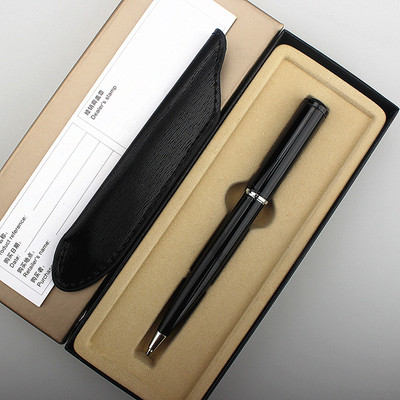 PU kožna torba za olovke Prijenosna mini metalna kemijska olovka Rotirajuća džepna olovka Kemijska olovka Uljna kemijska olovka Uredski pribor