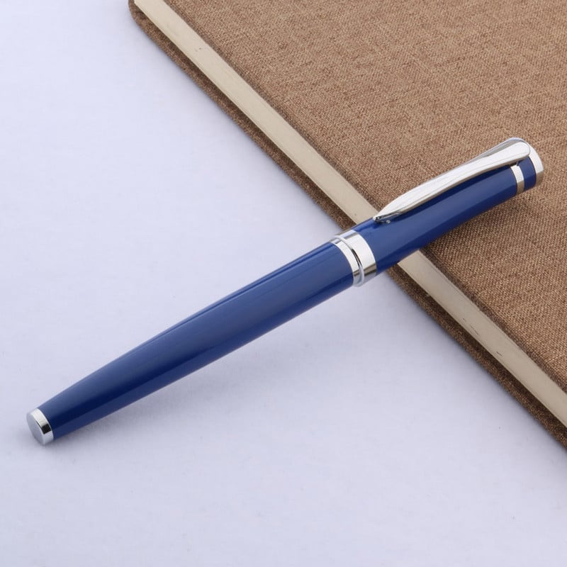 Visokokvalitetna marka 3035 metalno plava srebrna roler olovka s elegantnim potpisom kemijska olovka s tintom Uredski pribor