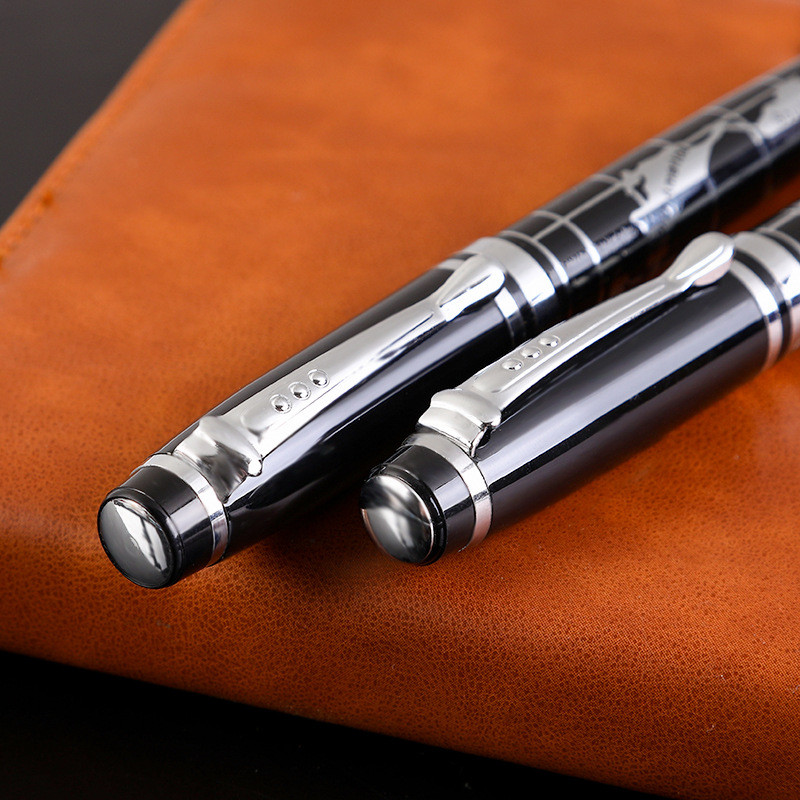 Visokokvalitetni dizajn karti svijeta Potpuno metalna valjana kemijska olovka Uredska poslovna muška olovka za pisanje Kupi 2 Pošalji poklon