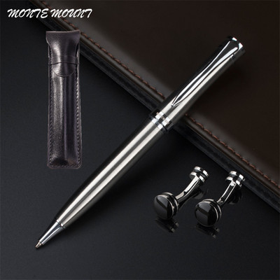Visokokvalitetna 3035 glatka srebrna crna uredska kemijska olovka za nove učenike Školski pribor olovke za pisanje