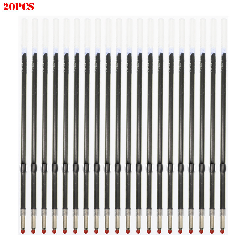 Pritisnite punjenje za kemijsku olovku 0,7 mm Držač za olovku Neutralna olovka Crna Plava Crvena 20 komada Dodatni uredski školski pribor