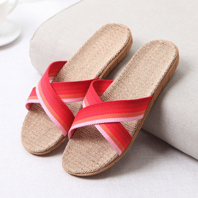 Mntrerm 2022 noi pantofi casual pentru papuci de casă vară culori mixte podea femeie de interior pantofi pantofi de in cruce Terlik