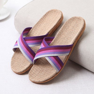 Mntrerm 2022 noi pantofi casual pentru papuci de casă vară culori mixte podea femeie de interior pantofi pantofi de in cruce Terlik