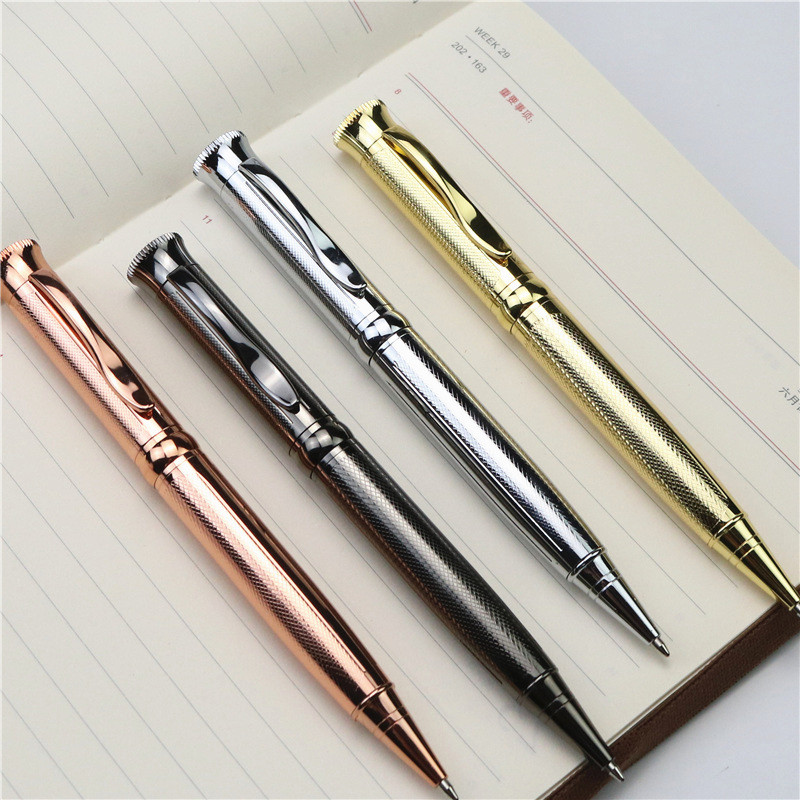 Pix telescopic rotativ, de înaltă calitate, cu role din metal, cadou de afaceri gri închis, aur roz, argint, aur