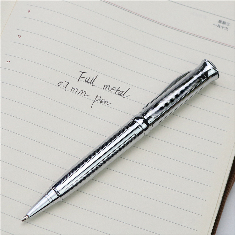 Pix telescopic rotativ, de înaltă calitate, cu role din metal, cadou de afaceri gri închis, aur roz, argint, aur