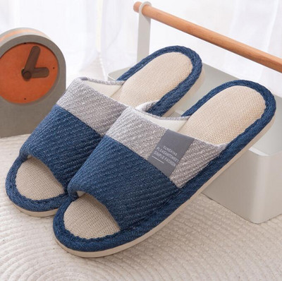 Nove ženske kućne papuče od samta na podu, ravne cipele, udobne protuklizne kućne lanene papuče, uniseks, ženske muške kućne pamučne tobogane