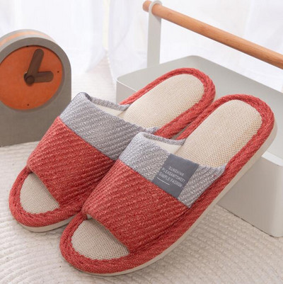 Nove ženske kućne papuče od samta na podu, ravne cipele, udobne protuklizne kućne lanene papuče, uniseks, ženske muške kućne pamučne tobogane