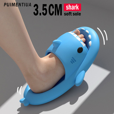 Vasaros ryklio šlepetės Vyriškos šlepetės namuose Vandeniui atsparios ryklio šlepetės Moteriškos Pora Sandalai Vyriški batai Neslystantis storas padas šlepetės