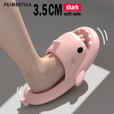 Vasaros ryklio šlepetės Vyriškos šlepetės namuose Vandeniui atsparios ryklio šlepetės Moteriškos Pora Sandalai Vyriški batai Neslystantis storas padas šlepetės