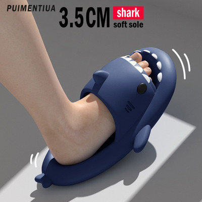 Vasaros ryklio šlepetės Vyriškos šlepetės namuose Vandeniui atsparios ryklio šlepetės Moteriškos Pora Sandalai Vyriški batai Neslystantis storas padas šlepetės