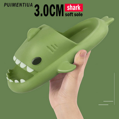 Vasaros ryklio šlepetės Vyriškos šlepetės namuose Vandeniui atsparios ryklio šlepetės Moteriškos Pora Sandalai Vyriški batai Neslystantis storas padas šlepetės