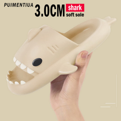 Vasaros ryklio šlepetės Vyriškos šlepetės namuose Vandeniui atsparios ryklio šlepetės Moteriškos Pora Sandalai Vyriški batai Neslystantis storas padas šlepetės