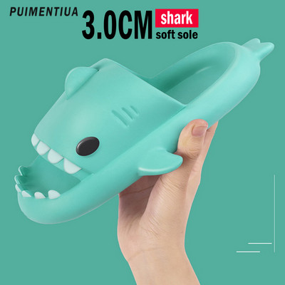 Vasaros ryklio šlepetės Vyriškos šlepetės namuose Vandeniui atsparios ryklio šlepetės Moteriškos Pora Sandalai Vyriški batai Neslystantis storas padas šlepetės