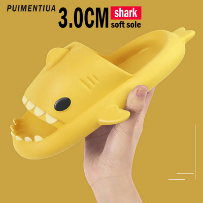 Vasaros ryklio šlepetės Vyriškos šlepetės namuose Vandeniui atsparios ryklio šlepetės Moteriškos Pora Sandalai Vyriški batai Neslystantis storas padas šlepetės