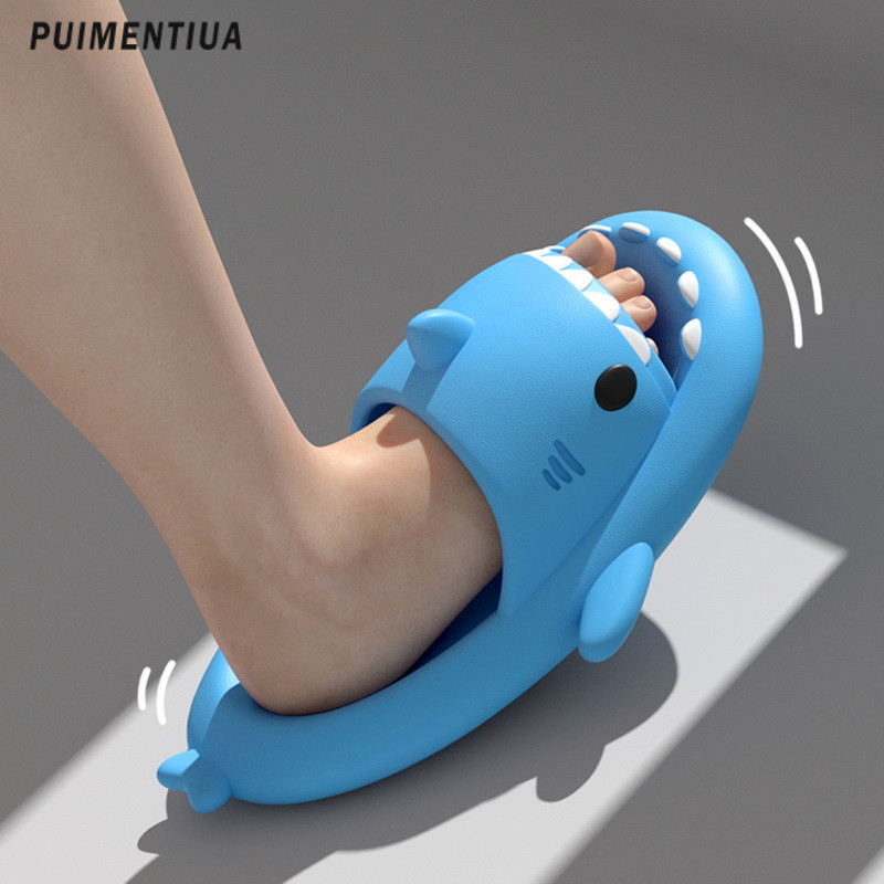 Vasaros ryklio šlepetės Vyriškos šlepetės namuose Vandeniui atsparios ryklio šlepetės Moteriškos Pora Sandalai Vyriški batai Neslystantis storas padas šlepetės