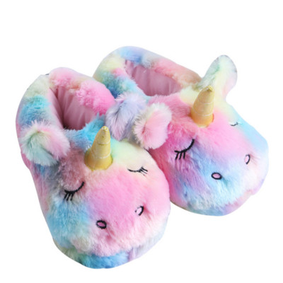 Vruća anime zimska topla mačka jednorog zmaj papuče uniseks parovi Cosplay jato slatke kućne pantoufle cipele za spavaću sobu