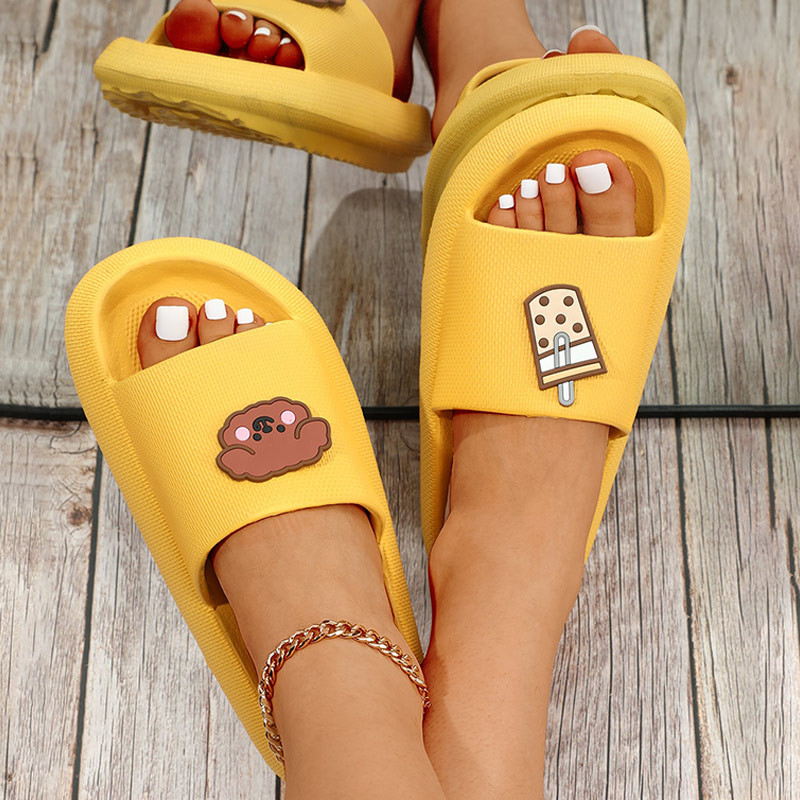 Žene Muškarci Ljetne papuče Platforma Mekano debelo dno Neklizajuće kućne papuče sa životinjskim printom Prekrasne ravne kupaonice Cipele za plažu za parove