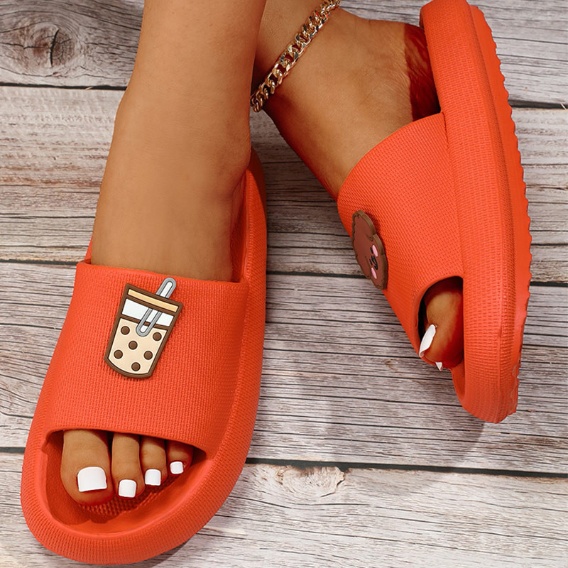 Žene Muškarci Ljetne papuče Platforma Mekano debelo dno Neklizajuće kućne papuče sa životinjskim printom Prekrasne ravne kupaonice Cipele za plažu za parove