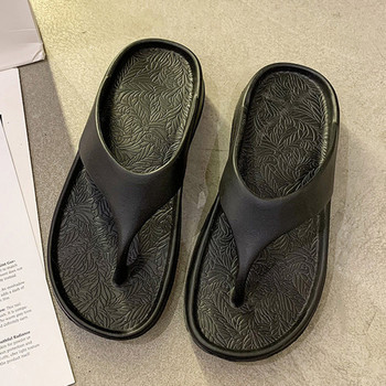 Дебело дъно Платформа Морски джапанки Сандали с прашки Летни обувки Меки чехли за баня Възглавница Пързалки Външни вътрешни обувки Дамски