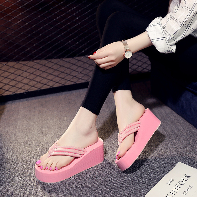 Papuče na klin Ženske sandale s platformom Ženske cipele na visoku petu Ljetne japanke za plažu na otvorenom Ležerne tobogane Ženske papuče 2022.