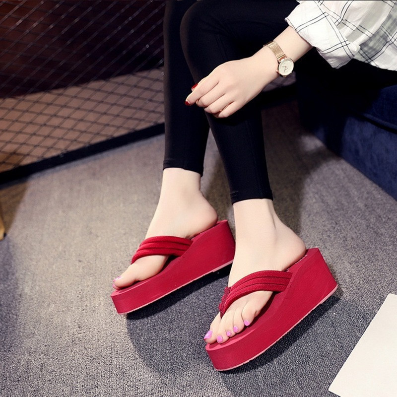 Papuče na klin Ženske sandale s platformom Ženske cipele na visoku petu Ljetne japanke za plažu na otvorenom Ležerne tobogane Ženske papuče 2022.