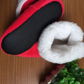 Домашни домашни чехли Дамски детски зимни плюшени антихлъзгащи сцепление Вътрешни пухкави топли женски обувки Мъжки мъжки пухкави високи ботуши 2023 Нови