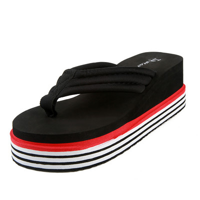 καλοκαιρινές σαγιονάρες γυναικείες 2020 Παντόφλες παραλίας μόδας και χοντρή άμμος Παντόφλες για εξωτερικούς χώρους Πλατφόρμα με σφήνες καραμέλα