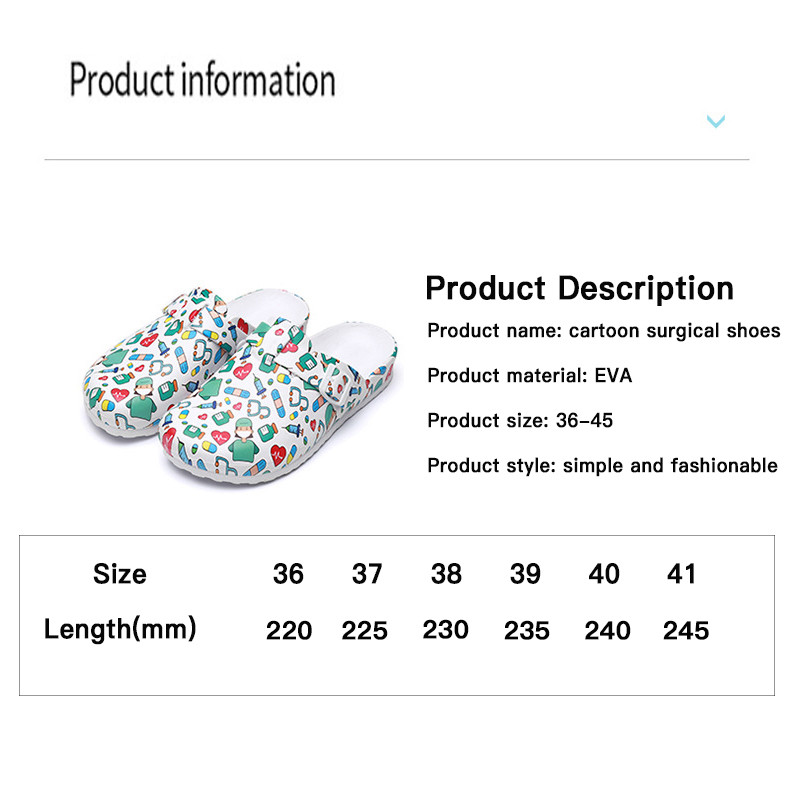 Papuče Papuče za kirurške sobe Bolnički ljubimac Liječnik Medicinska sestra Radne papuče Unisex remen Ravne meke Eva cipele Klompe Spa cipele