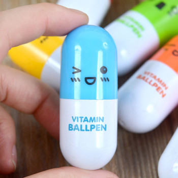 1 τεμ. Novelty Pills Doctor Nurse Ballpoint Στυλό Μπλε μελάνι Κάψουλα Creative Ball Point Pen School Supplies Office for Kid Toy