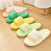 Aranyos négylevelű lóhere alakú papucs 2023 Fürdőszoba Strandcsúszdák Női Beltéri Otthoni Cipők Zuhanyozáshoz EVA csúszásmentes puha szandál