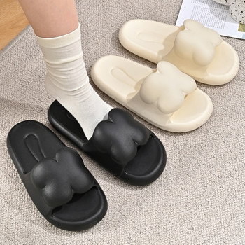 Сладки чехли във формата на четирилистна детелина 2023 г. Плажни пързалки за баня Дамски вътрешни домашни обувки за душ EVA неплъзгащи се меки сандали