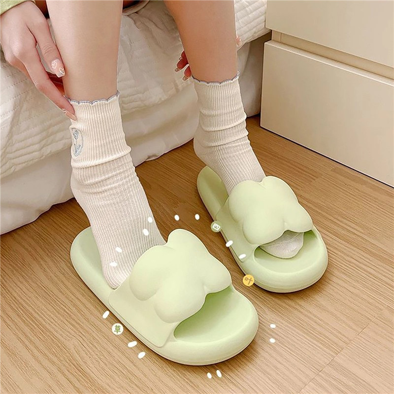 Aranyos négylevelű lóhere alakú papucs 2023 Fürdőszoba Strandcsúszdák Női Beltéri Otthoni Cipők Zuhanyozáshoz EVA csúszásmentes puha szandál