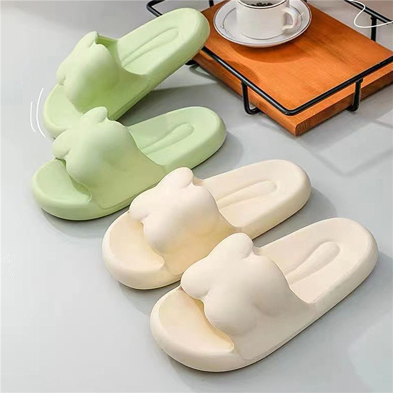 Aranyos négylevelű lóhere alakú papucs 2023 Fürdőszoba Strandcsúszdák Női Beltéri Otthoni Cipők Zuhanyozáshoz EVA csúszásmentes puha szandál