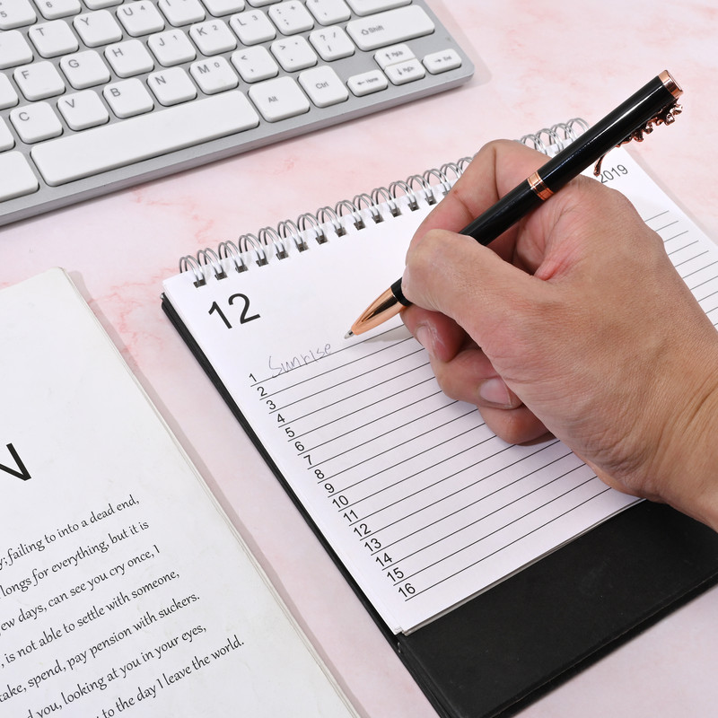 Textura metalică Pix pentru semnătură de birou de afaceri Culoare aur roz Drăguț Pix simplu Papetarie pentru studenți Rechizite școlare