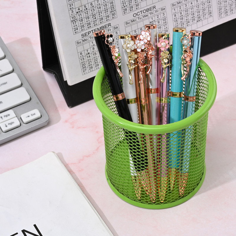 Textura metalică Pix pentru semnătură de birou de afaceri Culoare aur roz Drăguț Pix simplu Papetarie pentru studenți Rechizite școlare