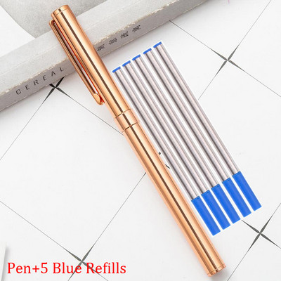 Klasični dizajn Visokokvalitetna puna metalna valjana kemijska olovka Poslovne muške olovke za pisanje na poklon Kupite 2 Pošaljite poklon