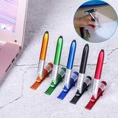 Višenamjenska kemijska olovka 4 u 1, sklopivi držač stalka za telefon, LED svjetleća olovka, olovka, školski ured, studenti, pribor za pisanje