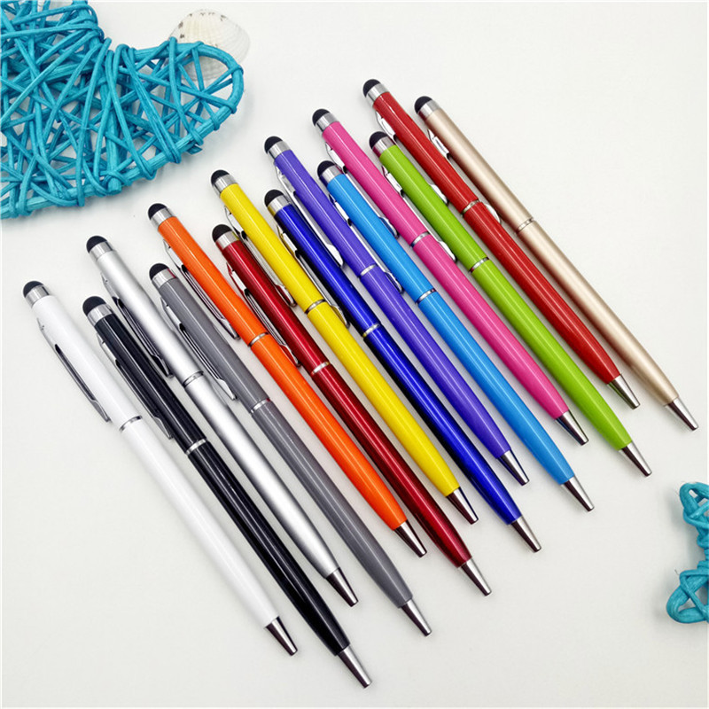 Pix roșu trandafir Originality Metal Touch Pen Ecran tactil Stylus Tabletă Smart Phone Capacitor Stylus Rezervă de cerneală neagră