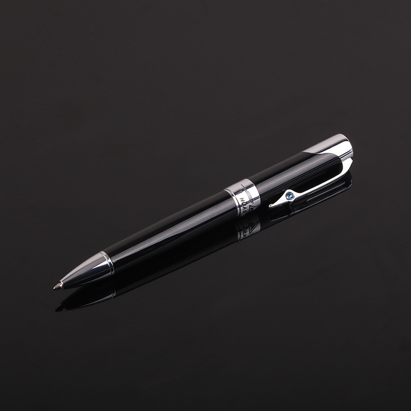 1Pcs visokokvalitetna kemijska olovka rotirajuća metalna kemijska olovka Tiskanice Kemijska olovka 1,0 mm Crna tinta Uredski i školski pribor