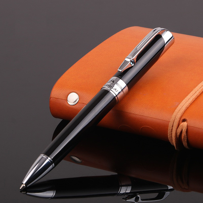 1Pcs visokokvalitetna kemijska olovka rotirajuća metalna kemijska olovka Tiskanice Kemijska olovka 1,0 mm Crna tinta Uredski i školski pribor