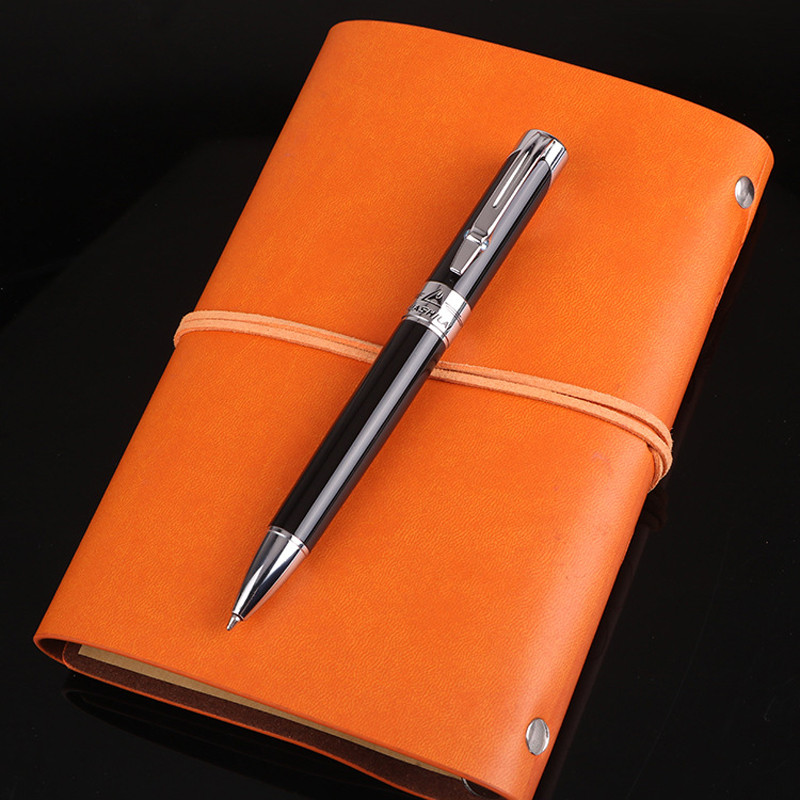 1Pcs visokokvalitetna kemijska olovka rotirajuća metalna kemijska olovka Tiskanice Kemijska olovka 1,0 mm Crna tinta Uredski i školski pribor