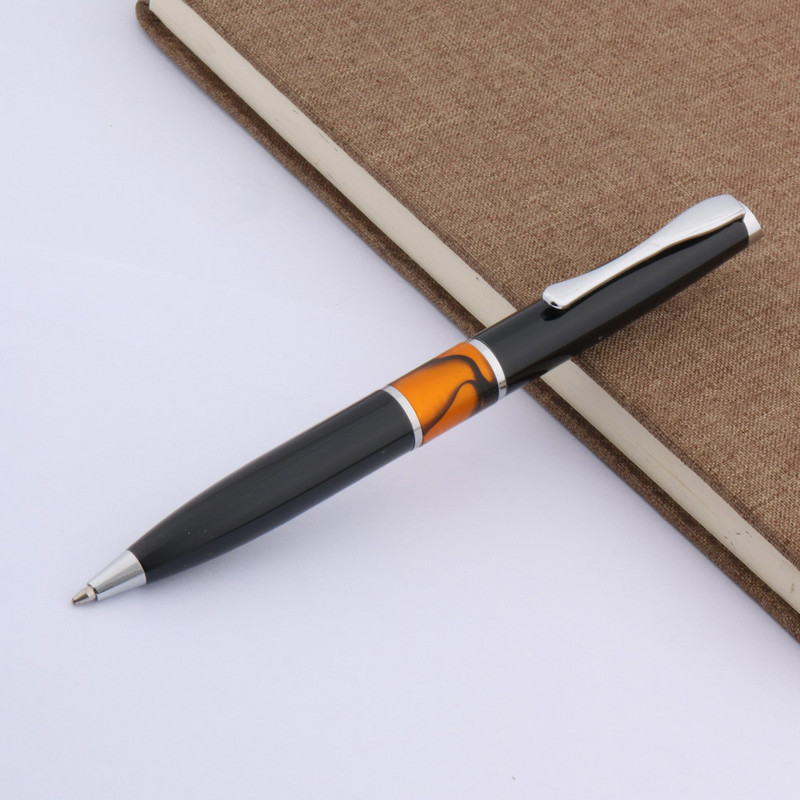 Visokokvalitetna srebrna crna akrilna metalna kemijska olovka za studente