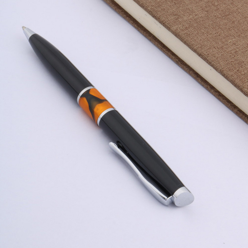 Visokokvalitetna srebrna crna akrilna metalna kemijska olovka za studente