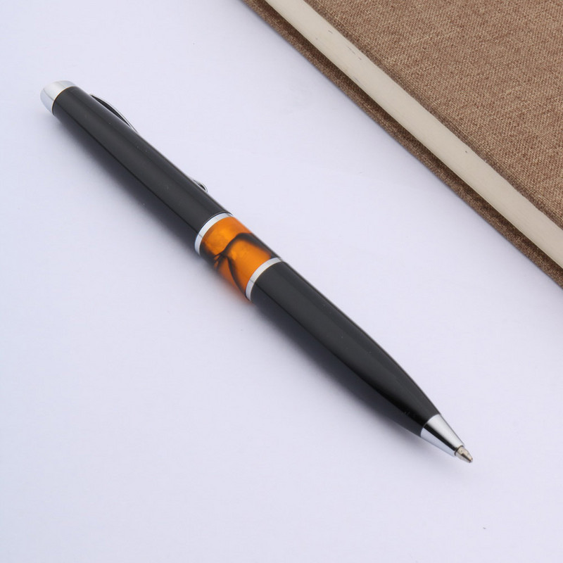 Visokokvalitetna srebrna crna akrilna metalna kemijska olovka za studente