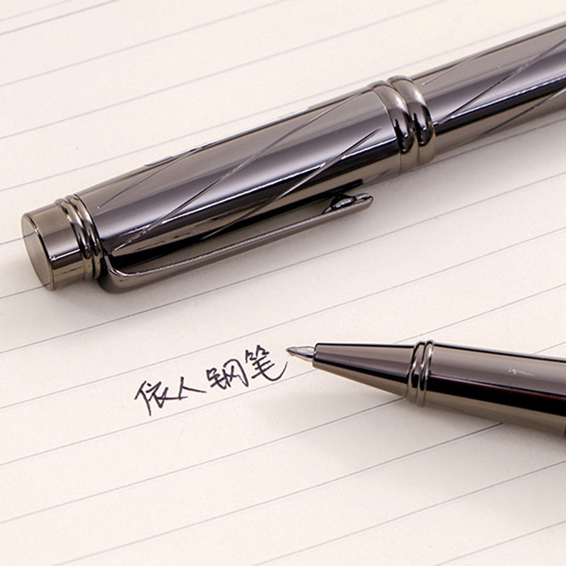 Luksuzna kemijska olovka s crnom tintom, kombinacija poslovnog uredskog rolera sa srednjim vrhom Novo