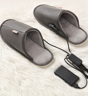 Отопляеми чехли Електрически отоплителни ботуши Отопляеми грейки за крака Чехли Usb зарядно Електрически отоплителни обувки Топли женски мъжки чехли