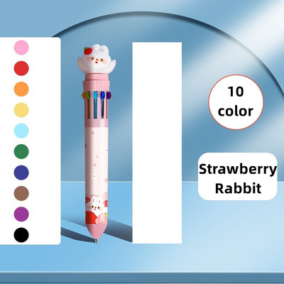 1vnt Animacinių filmų 10 spalvų tušinukas Mielas triušio sūrio meškos žymeklis 0,5 mm raštinės reikmenys Biuro mokykla A7245