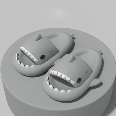 2023 m. vasaros ryklio šlepetės vaikams Naujos patobulintos Minkštos šlepetės namuose Mergaitėms berniukams Neslystančios basutės lauko paplūdimio animacinių filmų skaidrės